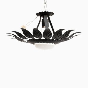 Mid-Century Moderne Hängelampe aus Messing mit Sonnenschliff, 1960