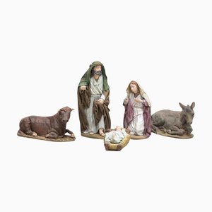 Vintage Spanish Nativity Scene Figures, 1960, Set of 5