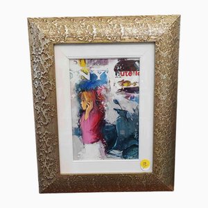Giuliano Trombini, Composition, Oil on Canvas, Framed