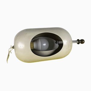 Vintage Lampe aus Metall mit internem Lampenschirm