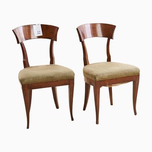 Set of Early 19th Century Neoclassical Chairs in Walnut