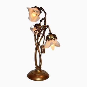 Italian Brass Knot Flower Lamp