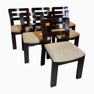 Vintage Brutalist Chairs, Set of 6