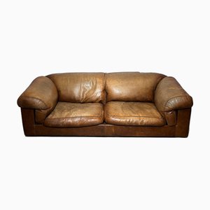 Vintage Cognac Leather Sofa