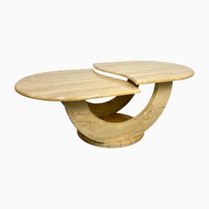Two-Tier Coffee Table in Travertine