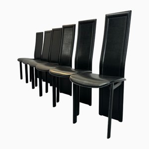 Vintage Leather Chairs, Set of 6