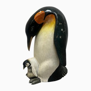 Emperor Penguin with Chick Statue