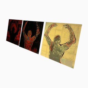 Anton Dijkgraaf, Burning Man, Resin, Set of 3