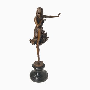 Art Deco Bronze Statue of Dancer