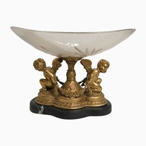 Cristal Tray with Bronze Angels