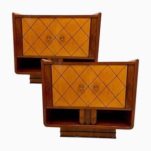Armoires Art Déco attribuées à Osvaldo Borsani, Italie, 1940s, Set de 2
