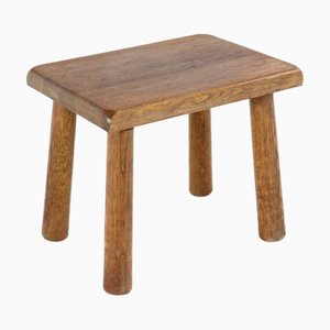Table d'Appoint Brutaliste en Chêne, 1970s