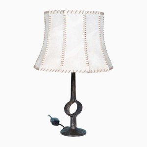 Brutalist Bronze Table Lamp, 1970s