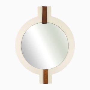 Postmodern Walnut Mirror, 1970s