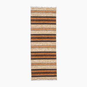 Scandinavian Hand-Woven Plastic Gallery Rug, 1990s