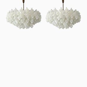 Tulipan Chandeliers by J. T. Kalmar for Kalmar Franken KG, 1960s, Set of 2