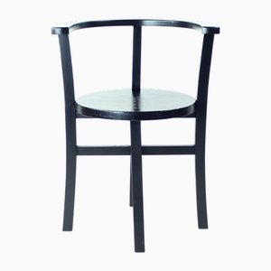 Black Oak Club Armchair, Former Czechoslovakia, 1930s