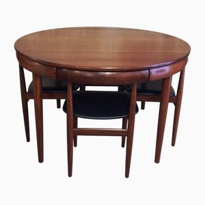 Roundette Dining Table and Chairs by Hans Olsen Table and 4 Chairs, 1960s, Set of 5