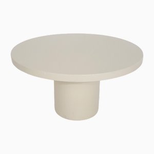 Mid-Century Modern Round White Fibreglass Dining Table, 1960s