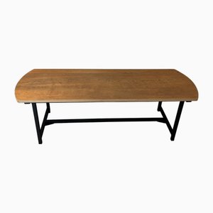 Table Basse en Bois avec Pieds en Métal