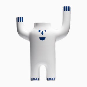 Small Happy Susto White Vase by Jaime Hayon for BD Barcelona