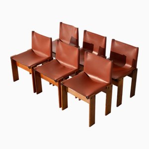 Chaises Monk par Afra et Tobia Scarpa pour Molteni, Set de 6