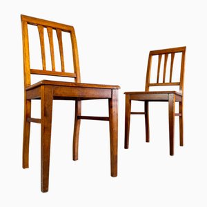 Sedie antiche viennese Art Nouveau in vimini, set di 2