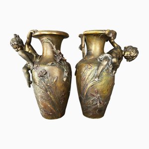 Vases Post-Period par Auguste Moreau, 1890s, Set de 2