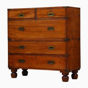 Mahogany Campaign Chest of Drawers, 1870s