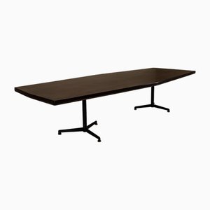 Mesa de comedor o conferencias T58 con forma de barco de Osvaldo Borsani para Tecno, Italia, años 50