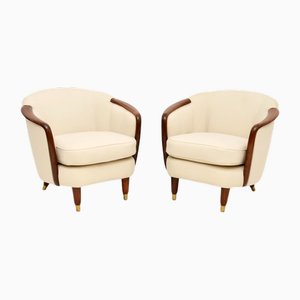 Set of Vintage Swedish Club Armchairs, 1950s