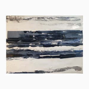 Christian Feltin, Dialogue Between Sky and Sea, Acrylic on Paper