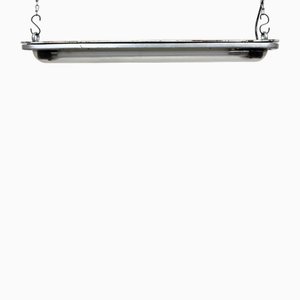 Lampadario industriale in alluminio, anni '70