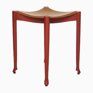 Coral Red Gaulino Stool by Oscar Tusquets for BD Barcelona