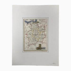 Map of the French Department of Ille-Et-Vilaine after Charles V. Monin, 1840s