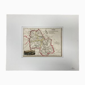 Map of the Department of Isère after Charles V. Monin, 1840s
