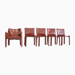 CAB 412 and 414 Dining Chairs by Mario Bellini for Cassina, Set of 5