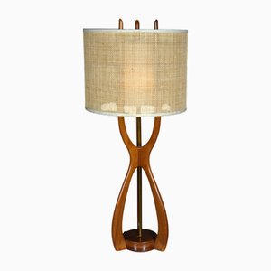 Large Mid-Century American Walnut Floor Lamp attributed to David Shreve for V. H. Woolums, 1950s