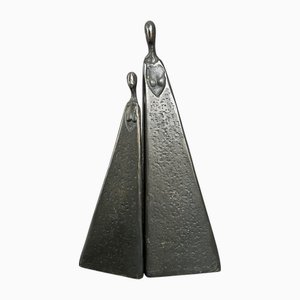 Sydney Kumalo, Skulpturen, 1970, Bronzen, 2er Set