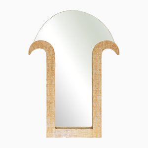 Palm Tree-Shaped Mirror in Beige Resin by Gene Jonson and Robert Marcius, 1970s