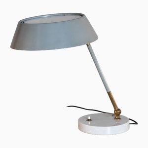 Lámpara de mesa de mármol, latón y metal de Stilux Milano, años 50