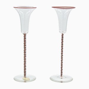Venni Murano Gläser, 1950er, 2er Set