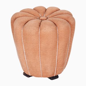 Czech Art Deco Ottoman in Beech attributed to Jindřich Halabala for Up Závody, 1930s