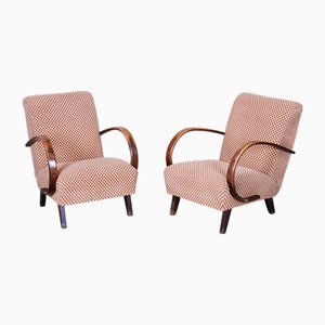 Czech Art Deco Armchairs attributed to Jindřich Halabala for Up Závody, 1930s, Set of 2