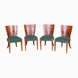 Czech Art Deco Chairs in Chrome attributed to Jindrich Halabala for Up Závody, 1940s, Set of 4