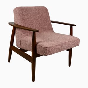 GFM63 Sessel in Rosa Bouclé von J. Kedziorek, 1970er