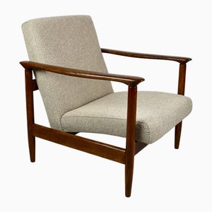 Beige Bouclé GFM-142 Armlehnstuhl Edmund Homa zugeschrieben, 1970er