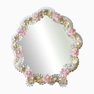 Miroir Fleur de Murano Ancien de Made Murano Glass, 1960s