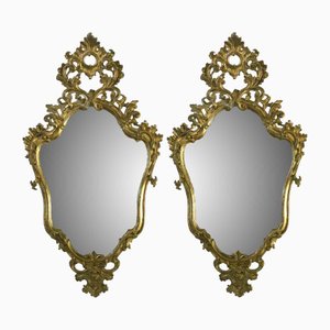 Gilt Carved Wooden Mirrors in Mecca, Set of 2