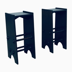 Arts and Crafts Handmade Bar Stools, France, 1920s, Set of 2